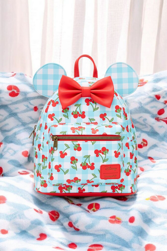 Loungefly Disney Minnie Mouse Gingham with Cherries Backpack
