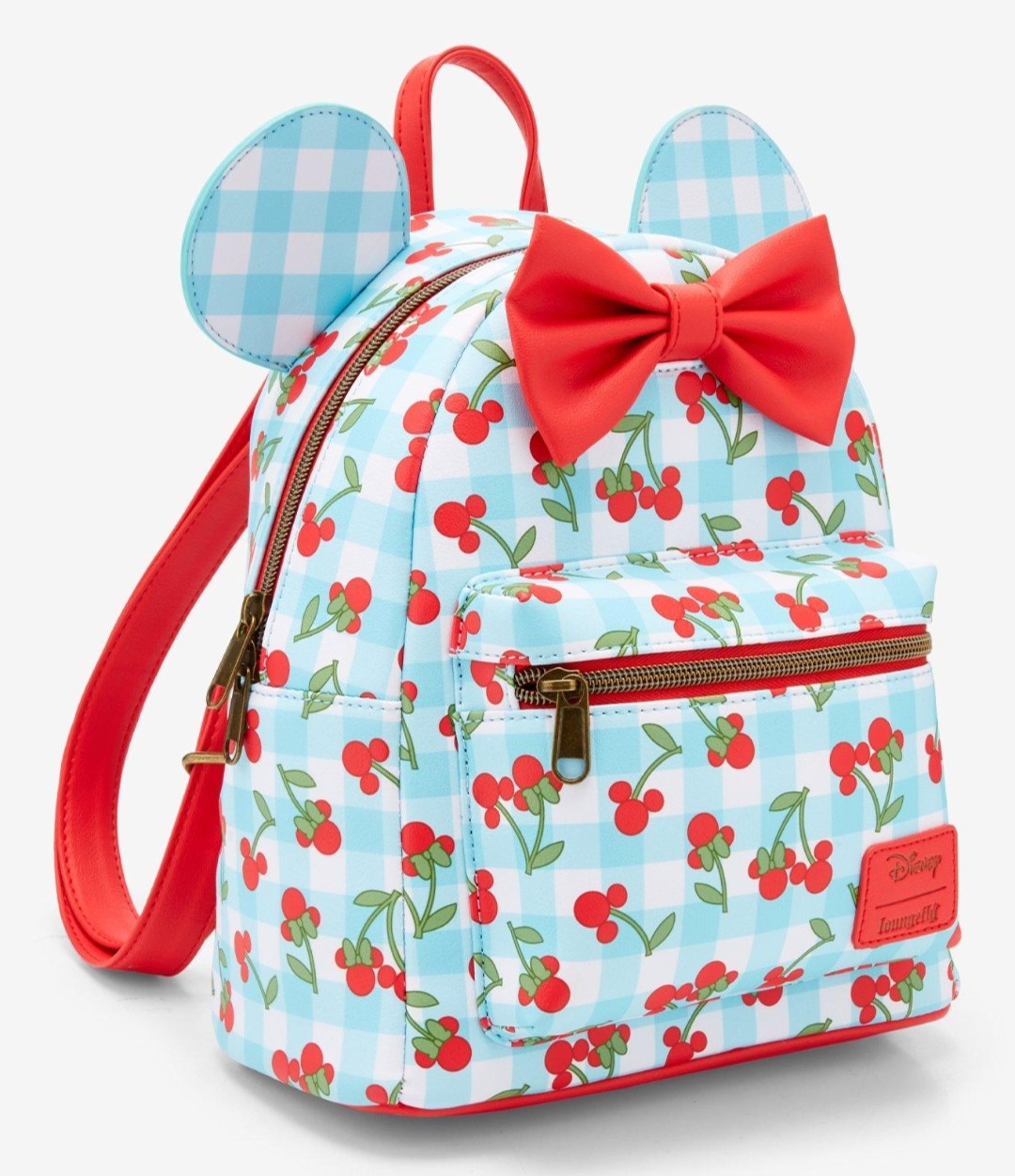 Loungefly Disney Minnie Mouse Gingham with Cherries Backpack