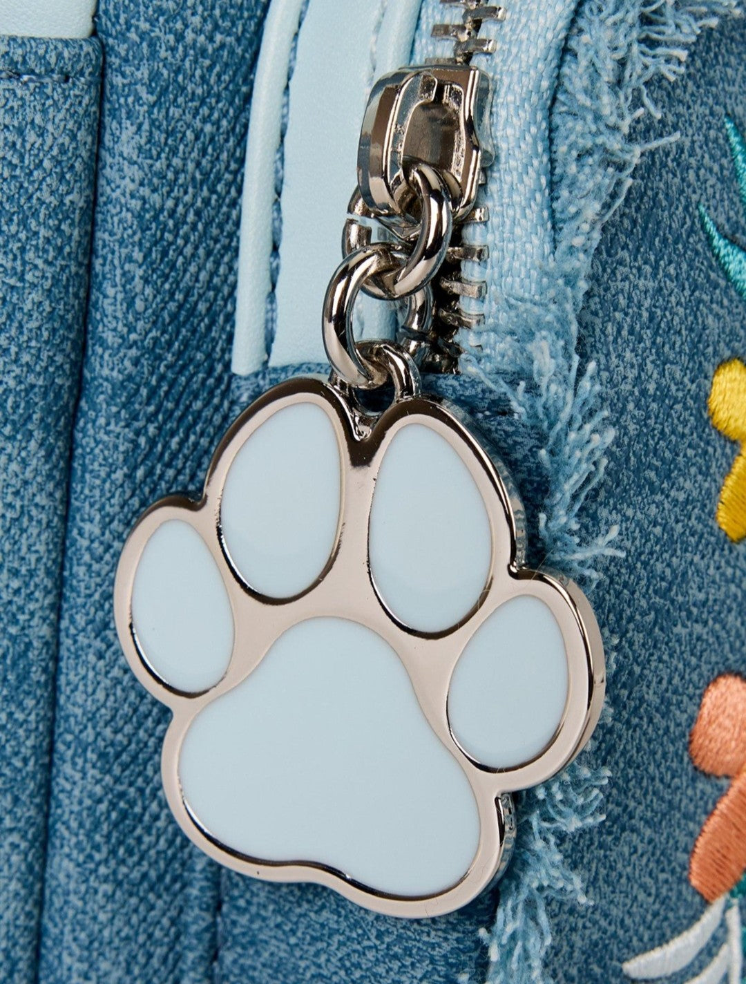 Loungefly Disney Dogs and Cats Floral Denim Backpack