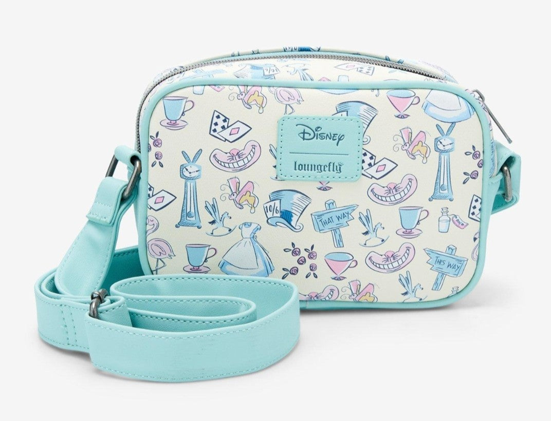 Loungefly Disney Alice in Wonderland Movie Symbols Crossbody Bag