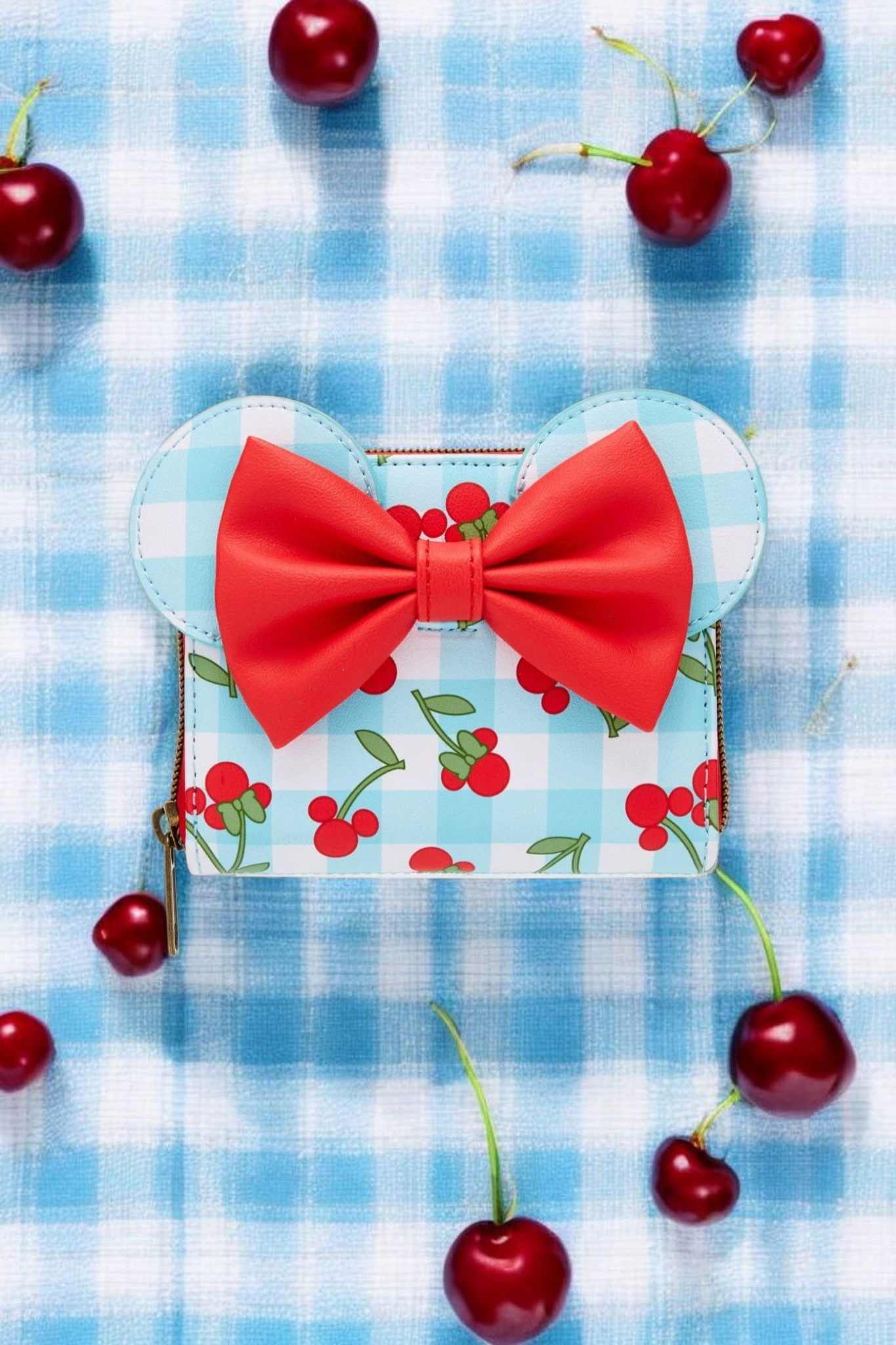 Loungefly Disney Minnie Mouse Gingham and Cherries Wallet