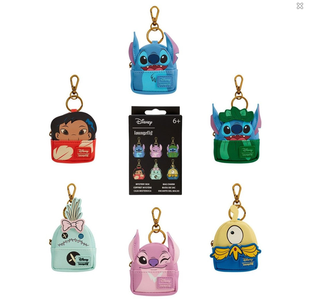 Loungefly Disney Lilo and Stitch Mini-Pocket Backpack Mystery Bag Clips