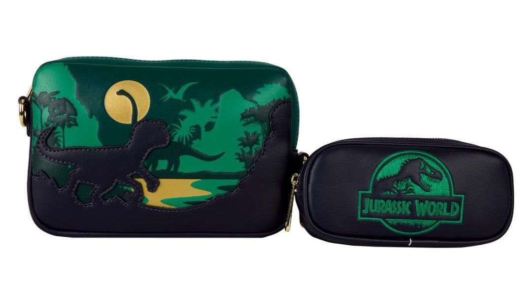 Loungefly Jurassic World Dino Sling Bag with Coin Purse