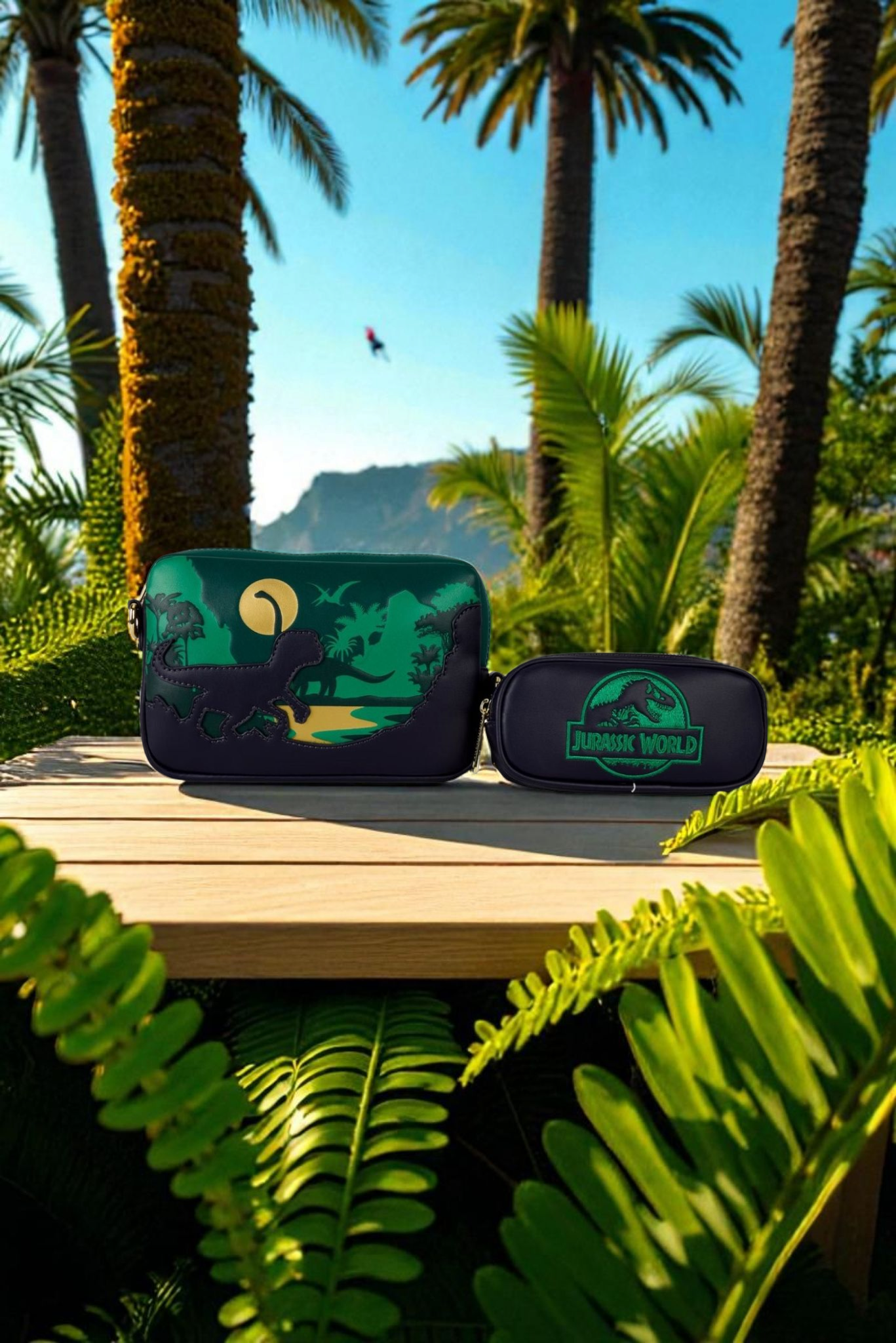 Loungefly Jurassic World Dino Sling Bag with Coin Purse