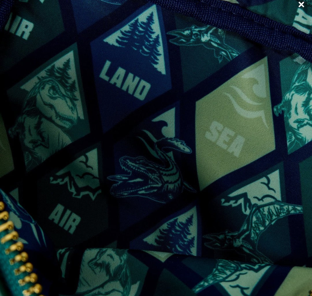 Loungefly Jurassic World Dino Sling Bag with Coin Purse