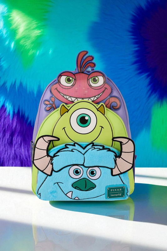 Loungefly Disney Pixar Monsters Inc Sully, Mike and Randall Backpack