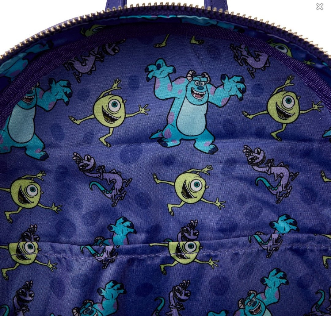 Loungefly Disney Pixar Monsters Inc Sully, Mike and Randall Backpack