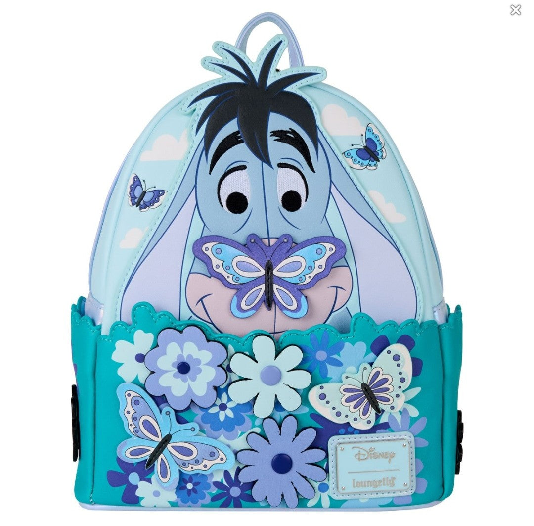 Loungefly Disney Winnie the Pooh Eeyore Floral, Butterfly Backpack