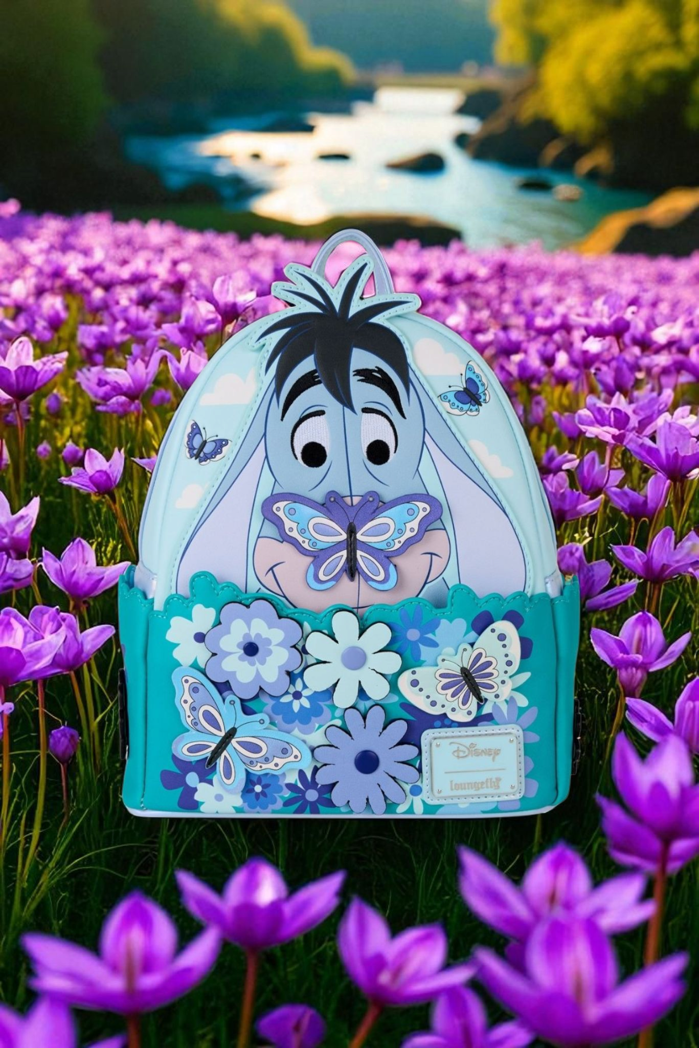 Loungefly Disney Winnie the Pooh Eeyore Floral, Butterfly Backpack