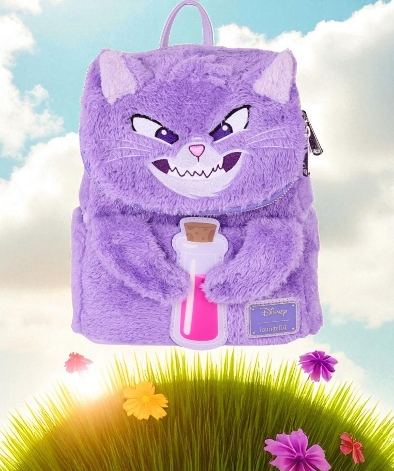 Loungefly Disney Emperor's New Groove Yzma Cat Plush Backpack with Moving Tail