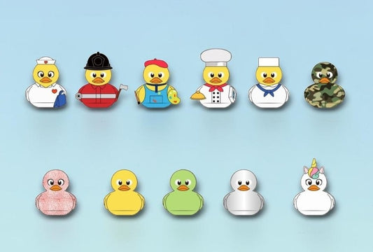 Yellow Duckies 3D Foam Bag Clips