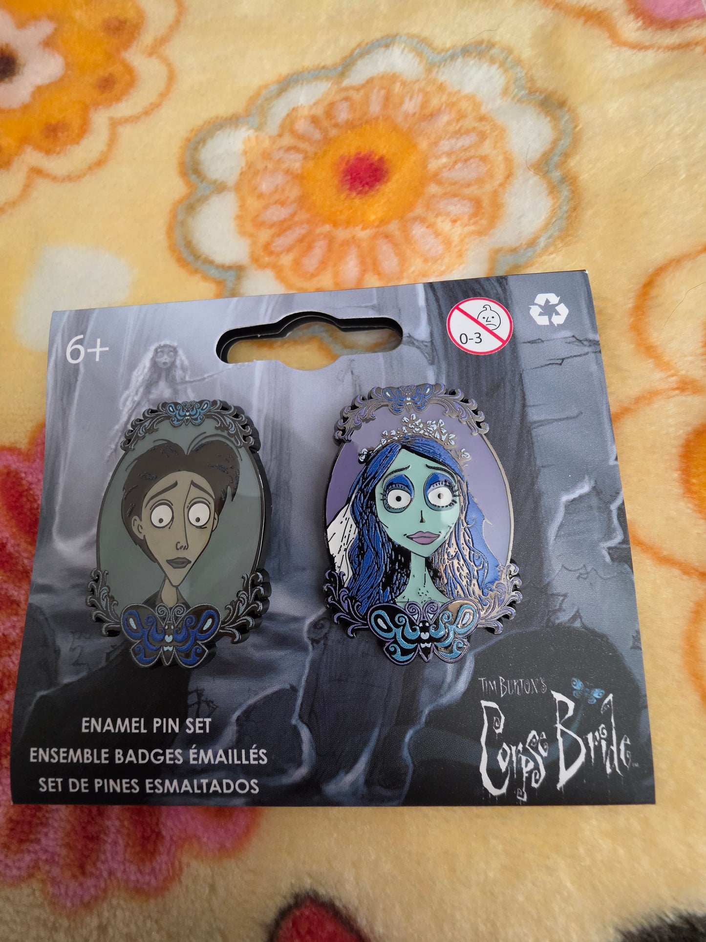 Corpse Bride Emily and Victor Pin Set