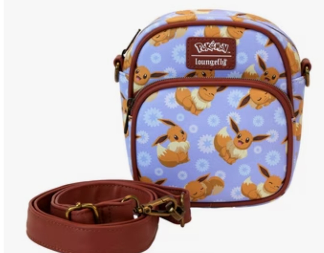Loungefly Pokemon Eevee Floral Passport Crossbody Bag Exclusive