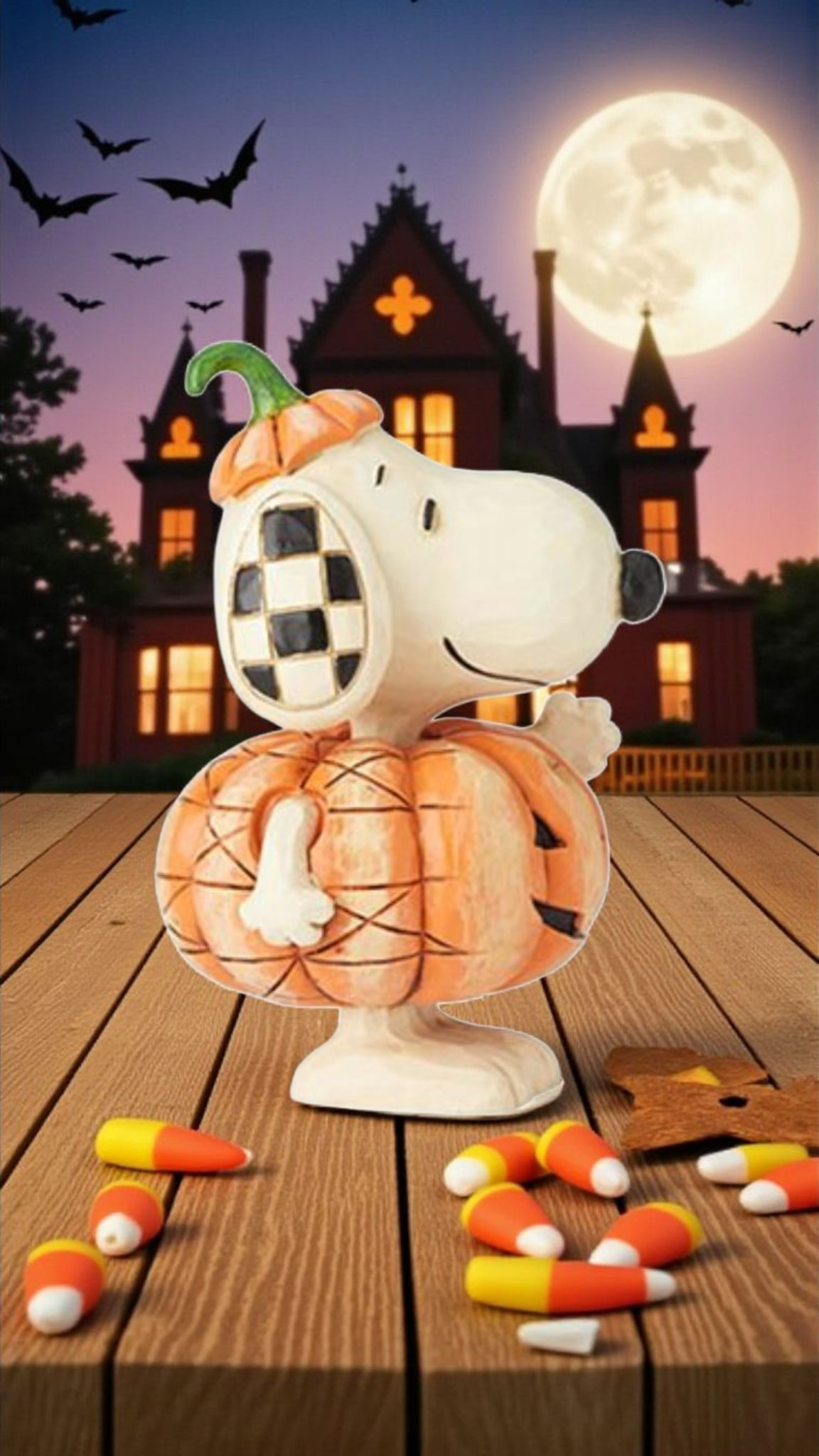 Jim Shore Peanuts Snoopy Pumpkin Halloween Figure