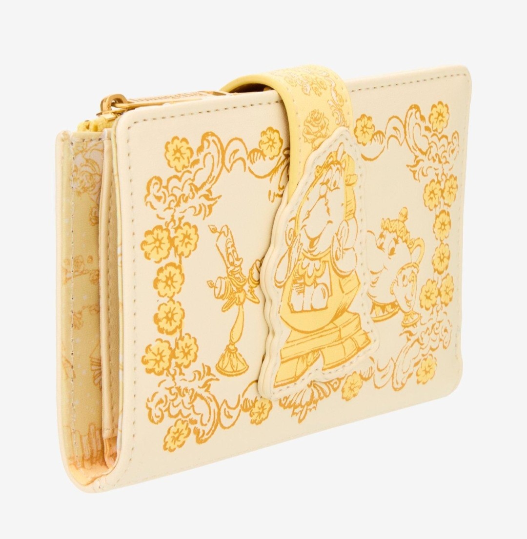 Loungefly Disney Beauty and the Beast Cloggsworth Floral Wallet