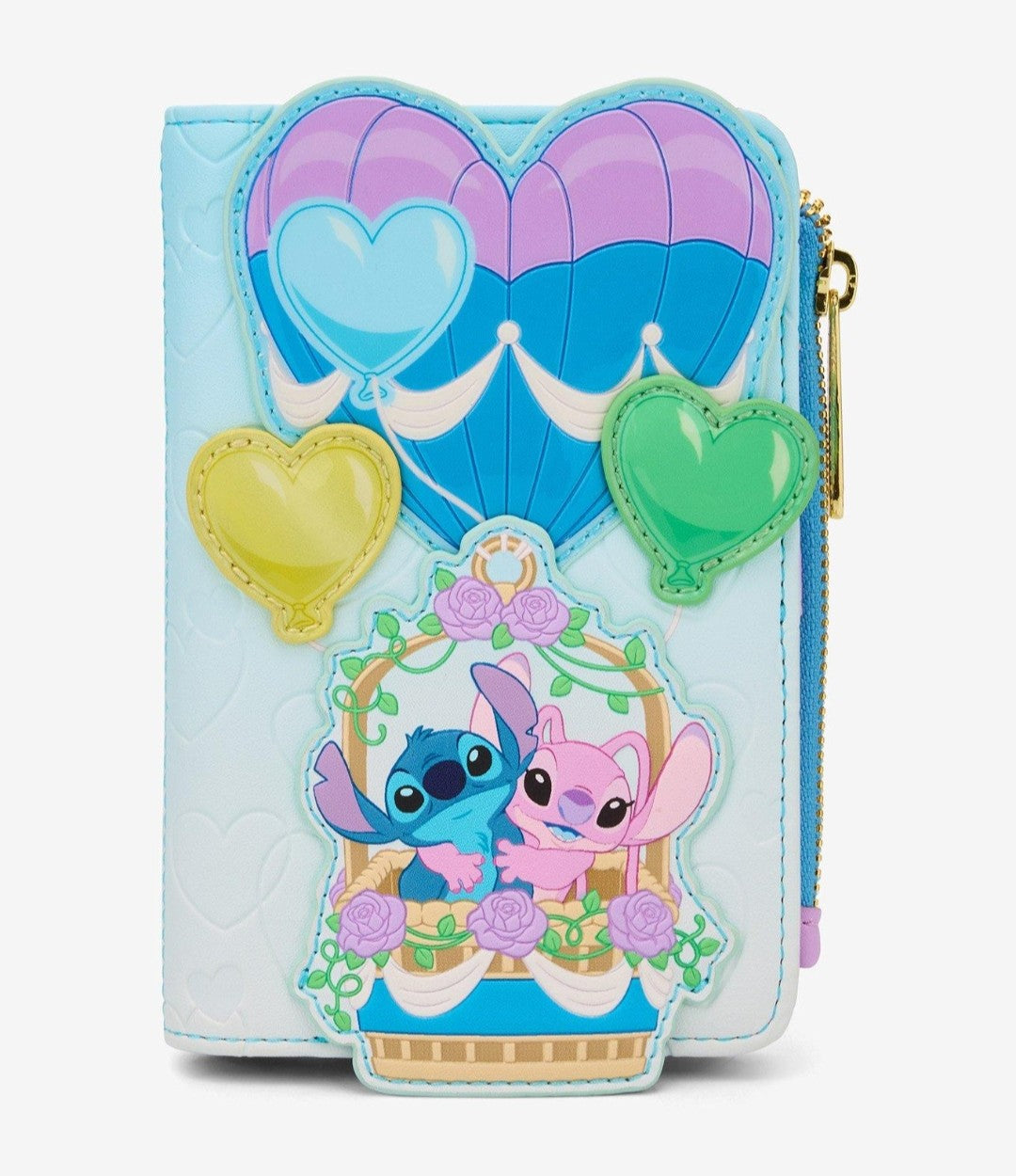 Loungefly Disney Stitch and Angel Valentine's Hot Air Balloons Wallet