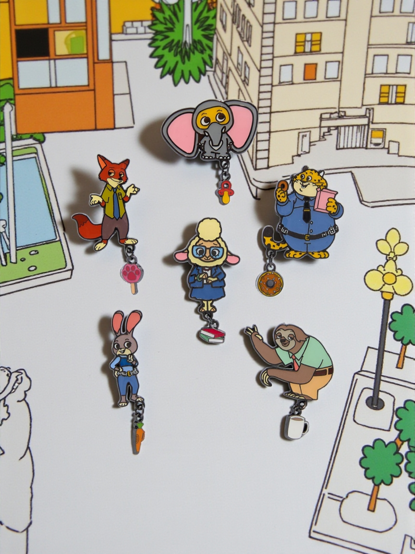 Loungefly Disney Zootopia 2 Mystery Pins with Hanging Charm