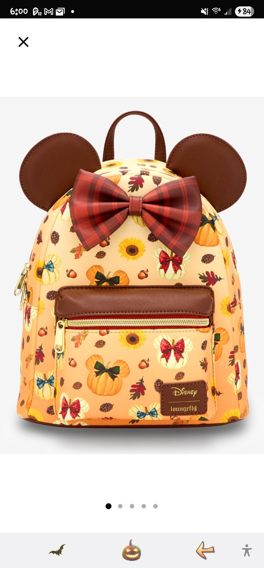 Loungefly Disney Minnie Mouse Fall Ears Backpack