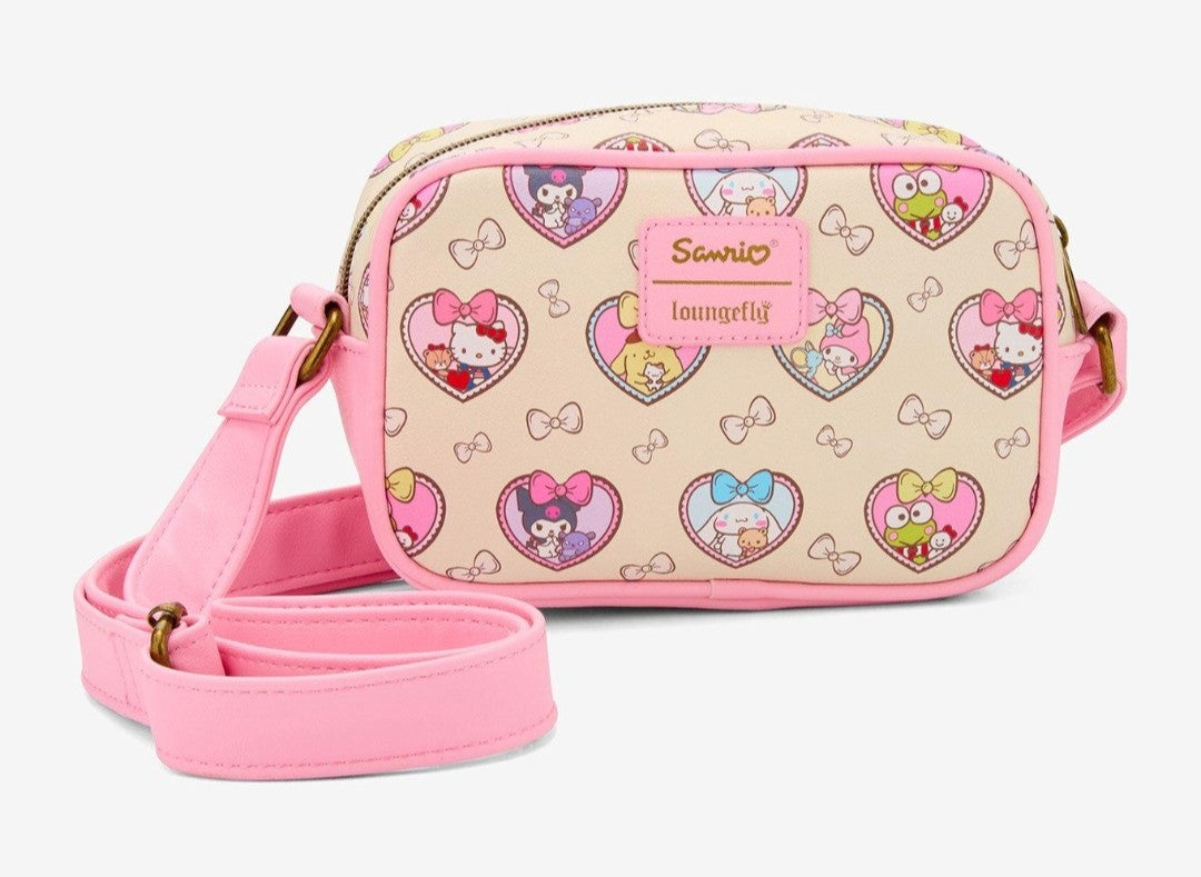 Loungefly Hello Kitty and Friends Heart Portraits Valentine's Crossbody Bag