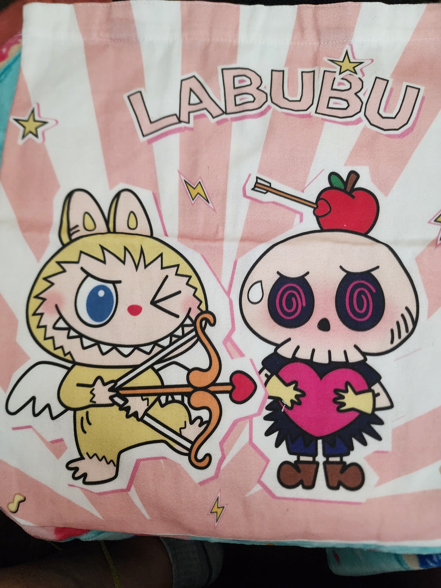 Labubu Group Shot Canvas Tote Bag/Book Bag