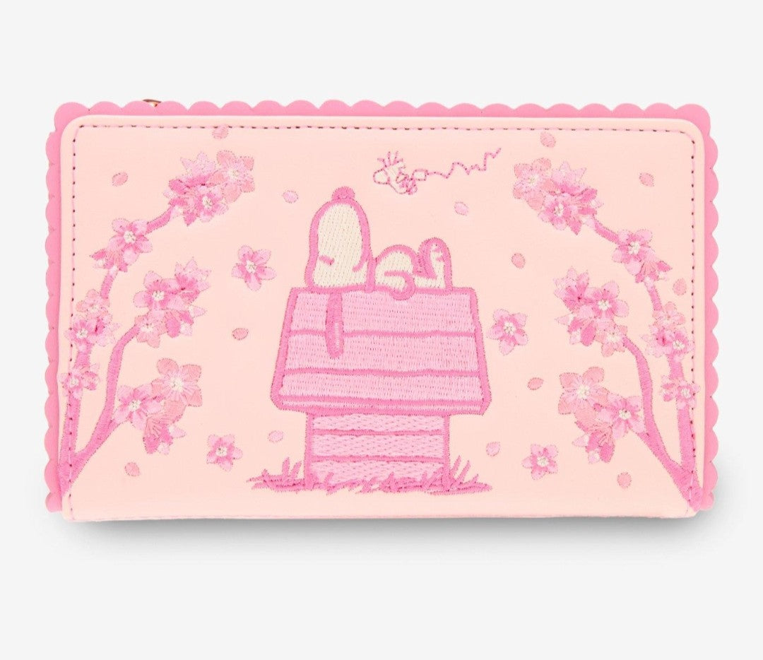 Loungefly Snoopy Cherry Blossoms Embroidered Wallet