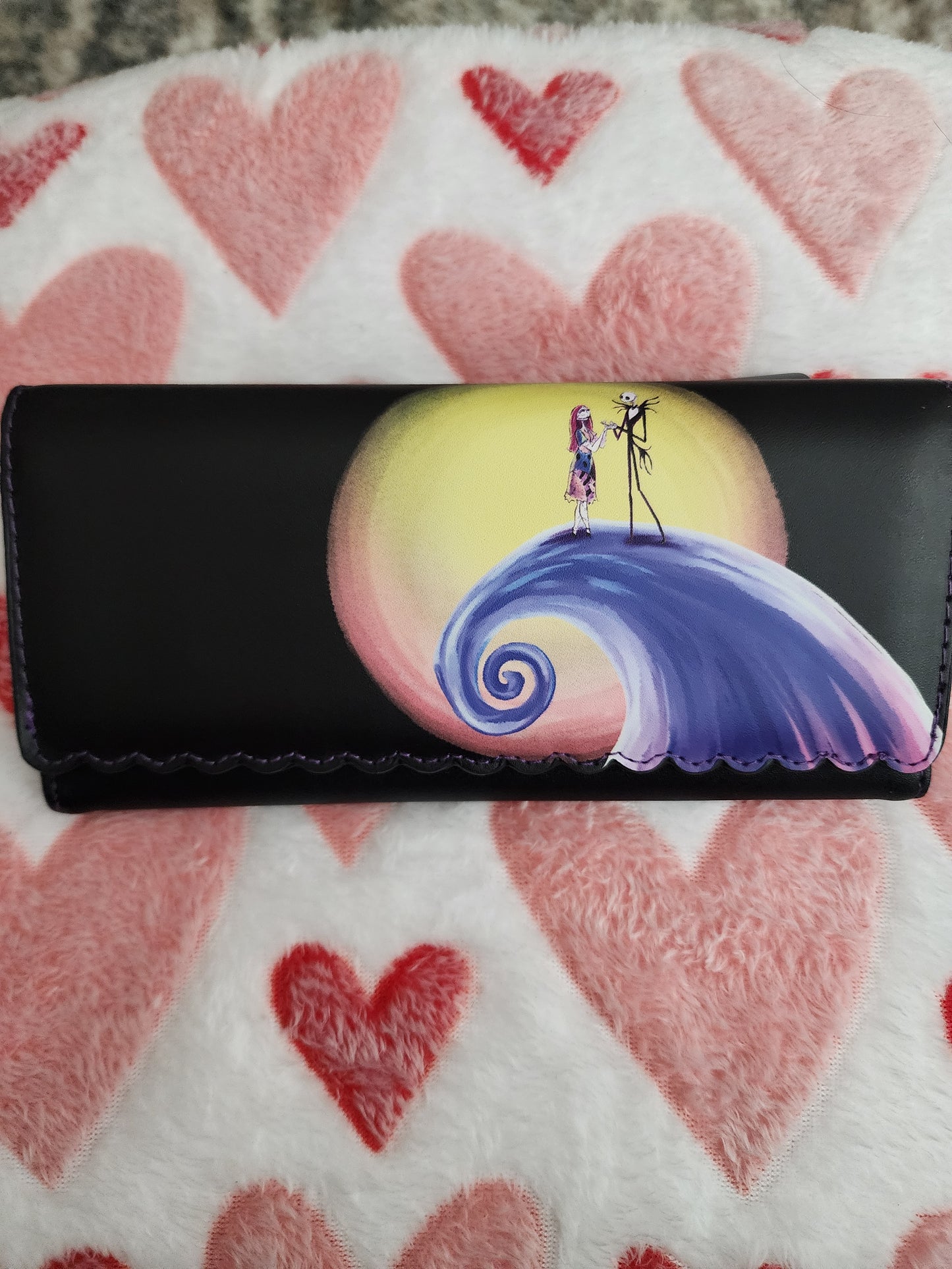 Loungefly Disney Nightmare Before Christmas Jack and Sally Spiral Hill Wallet