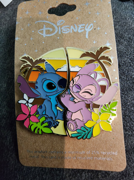 Loungefly Disney Stitch and Angel Couple Pins