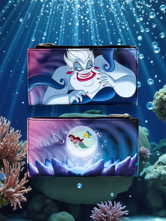 Disney Little Mermaid's Ursula/Ariel 2 Sided Wallet