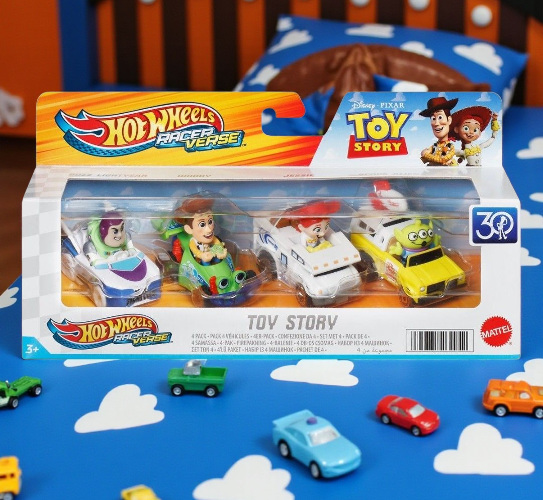 Hot Wheels 4 pack Toy Story 30th Anniversary RacerVerse Car Set