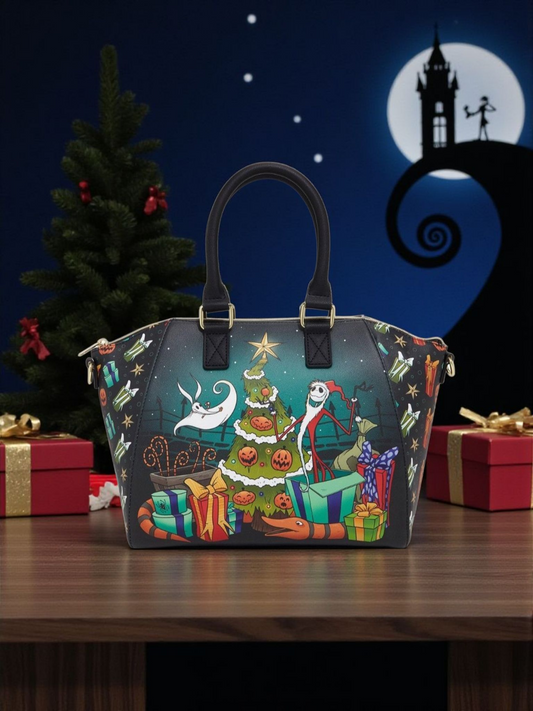 Loungefly Disney Nightmare Before Christmas Sandy Claus & Zero Holiday Handbag