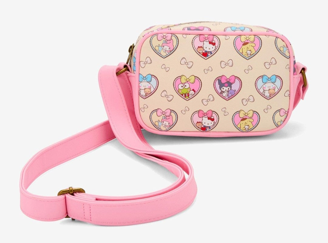 Loungefly Hello Kitty and Friends Heart Portraits Valentine's Crossbody Bag