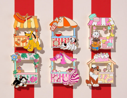 Disney Cats and Dogs Food Stand Mystery Pins
