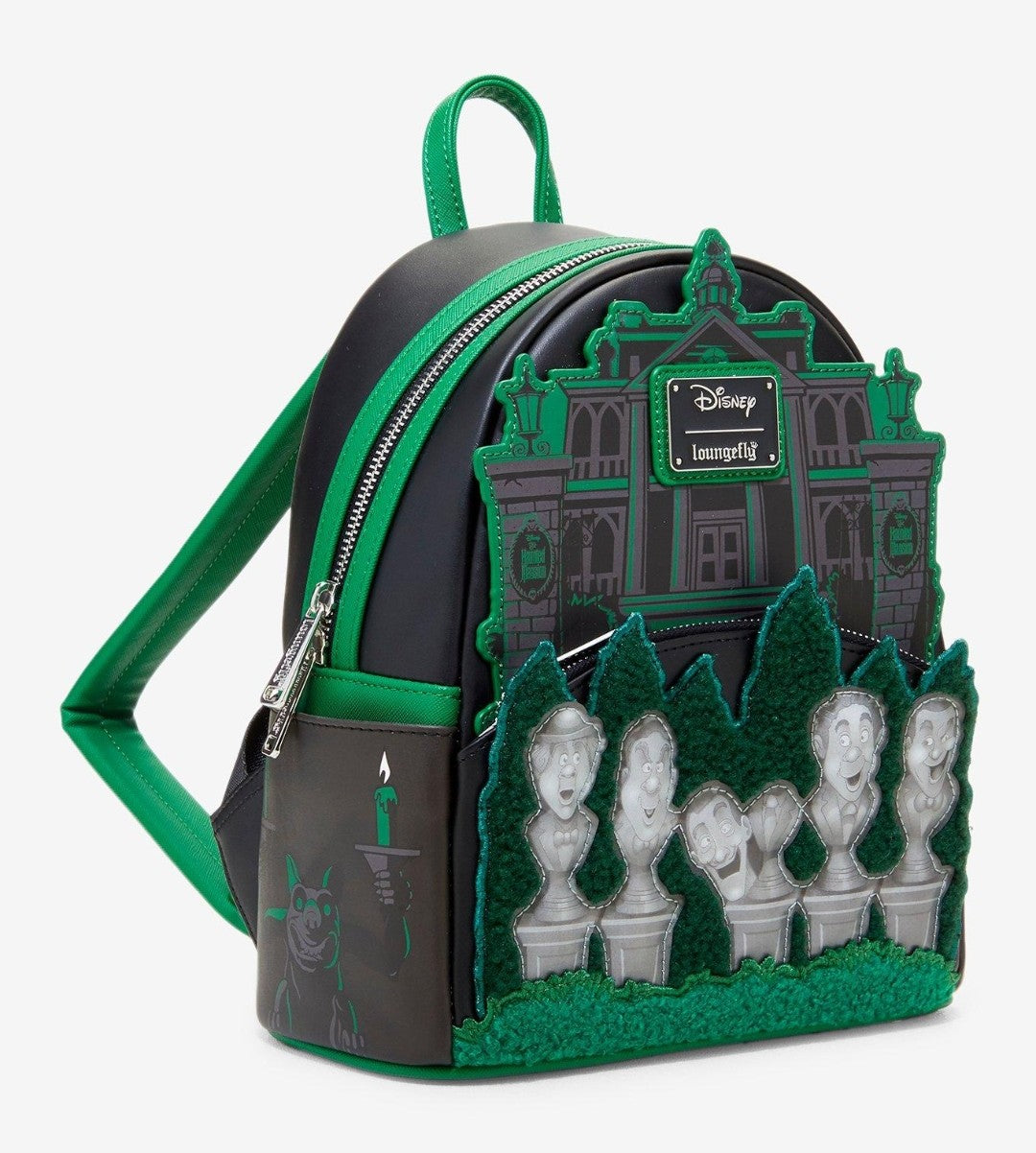 Loungefly Disney Haunted Mansion Singing Ghost Bust Glow-in-the-Dark Lenticular Exclusive Backpack