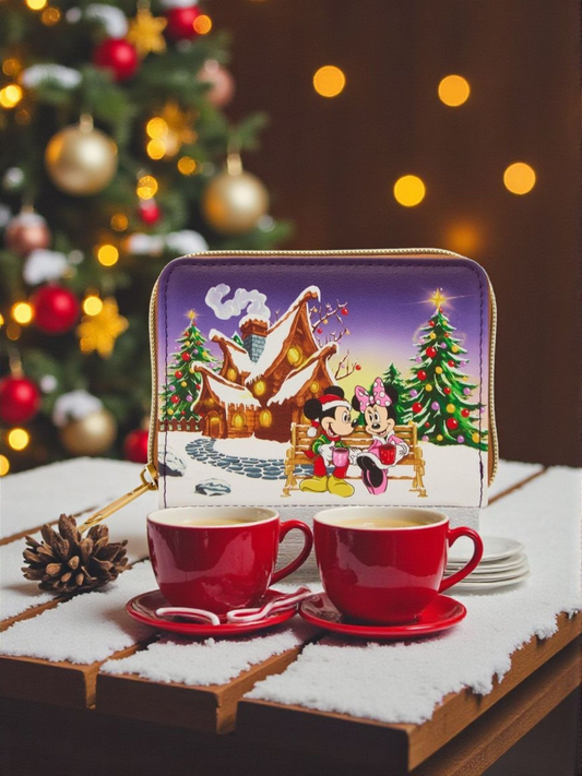 Loungefly Disney Mickey and Minnie Hot Coco Holiday Wallet