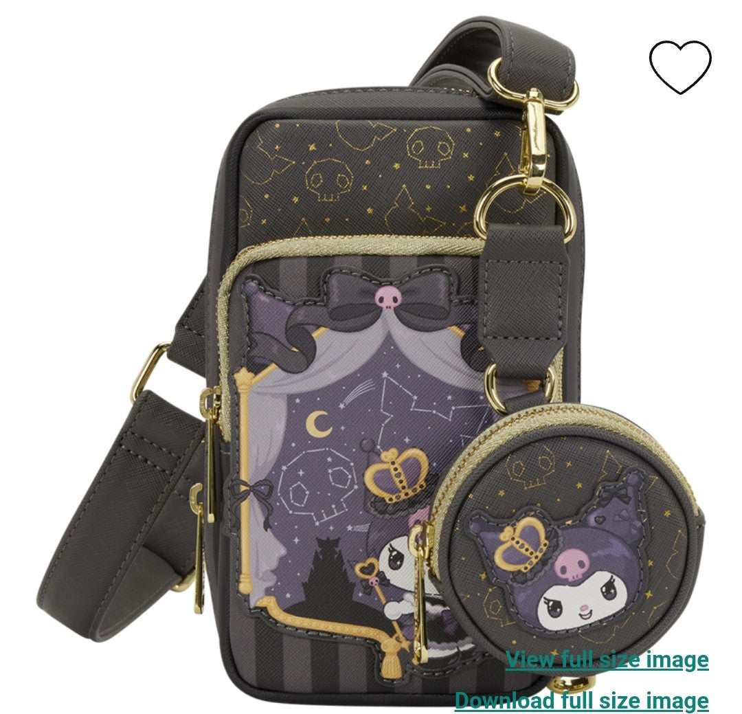Loungefly Hello Kitty Kuromi 20th Anniversary Crossbody Bag