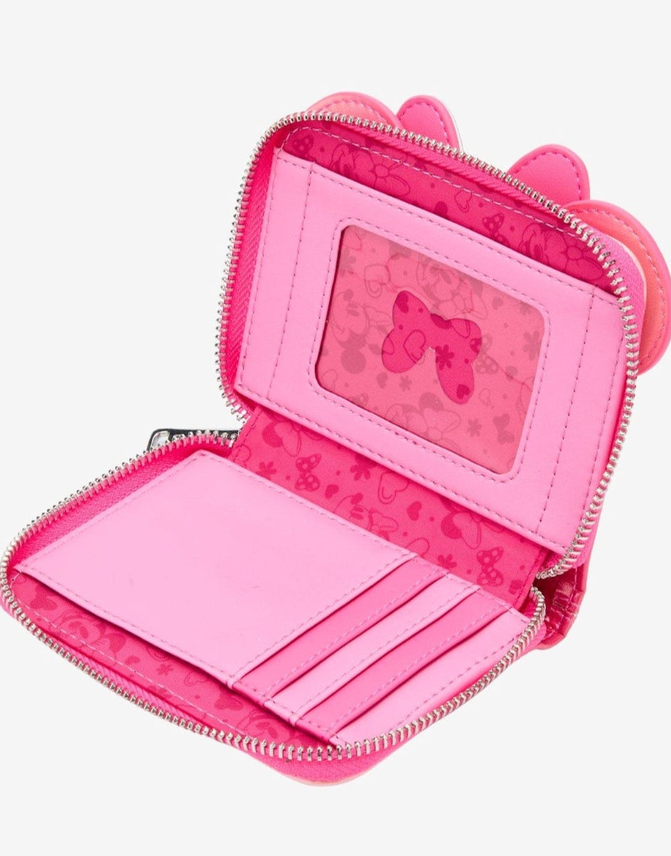 Loungefly Disney Minnie Mouse Ears and Bow Ombre Pink Wallet