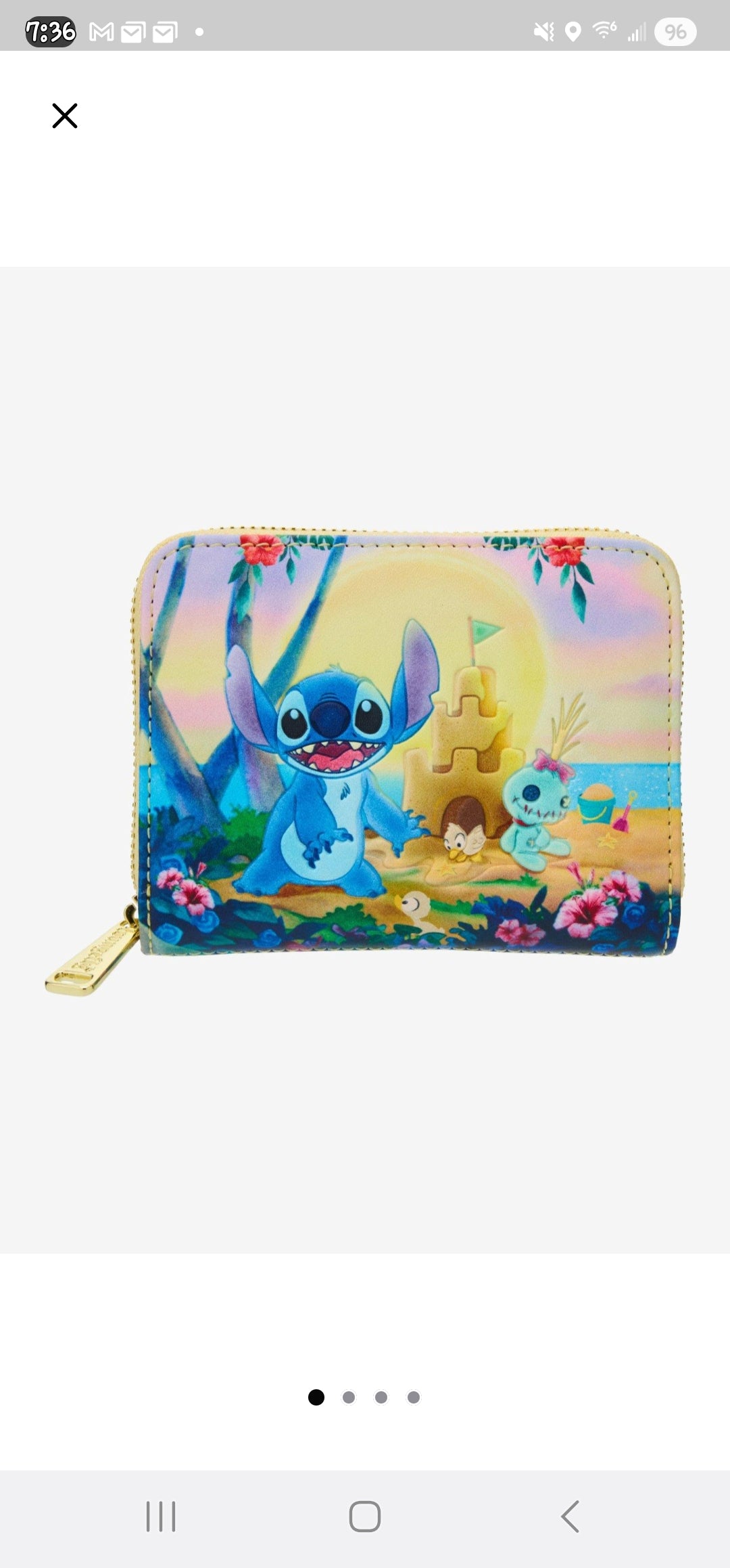 Loungefly Disney Stitch and Scrump Sandcastle Wallet