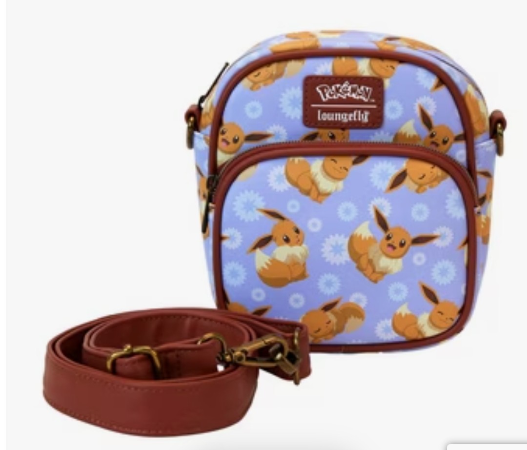 Loungefly Pokemon Eevee Floral Passport Crossbody Bag Exclusive