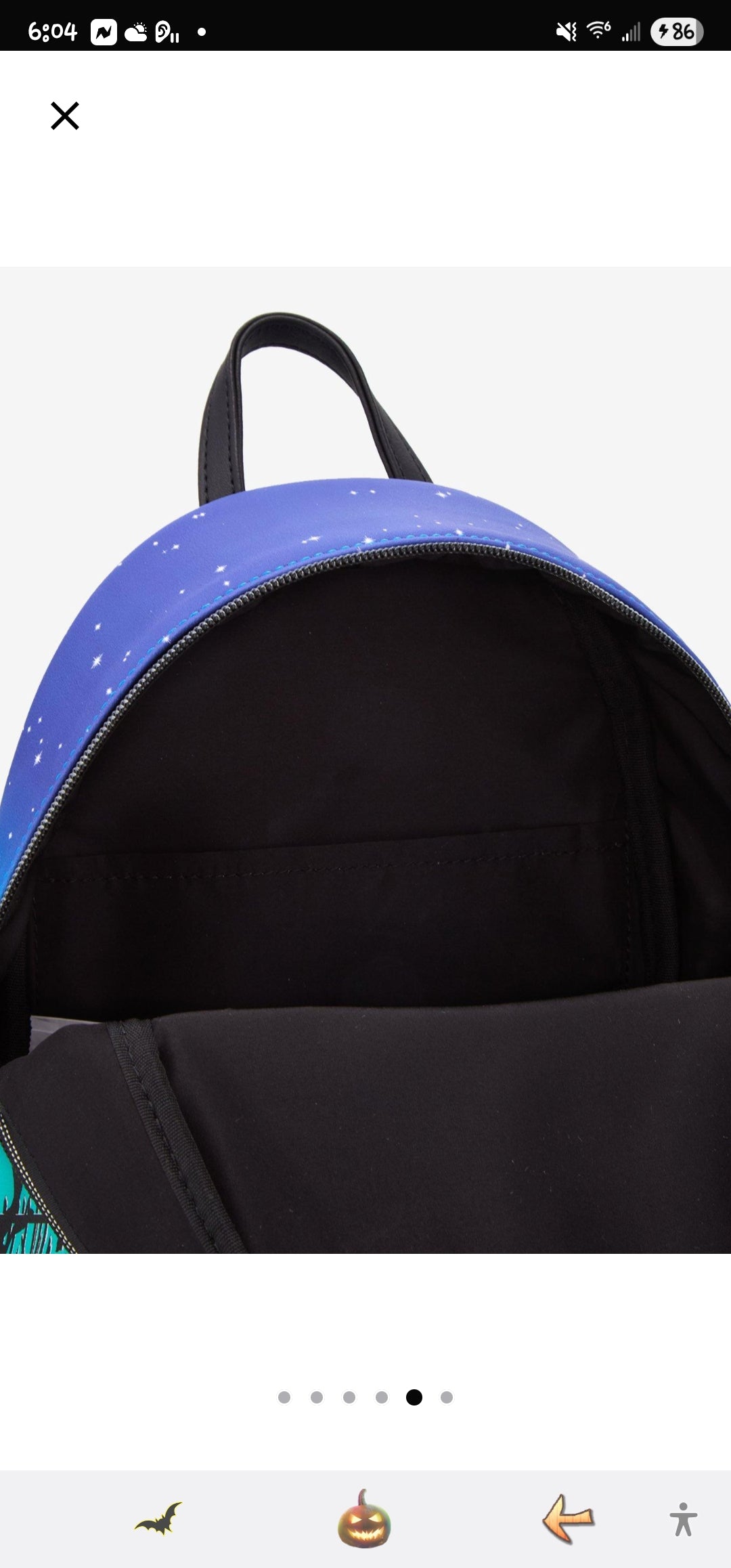 Loungefly Disney Stitch and Scrump Pumpkin Halloween Backpack