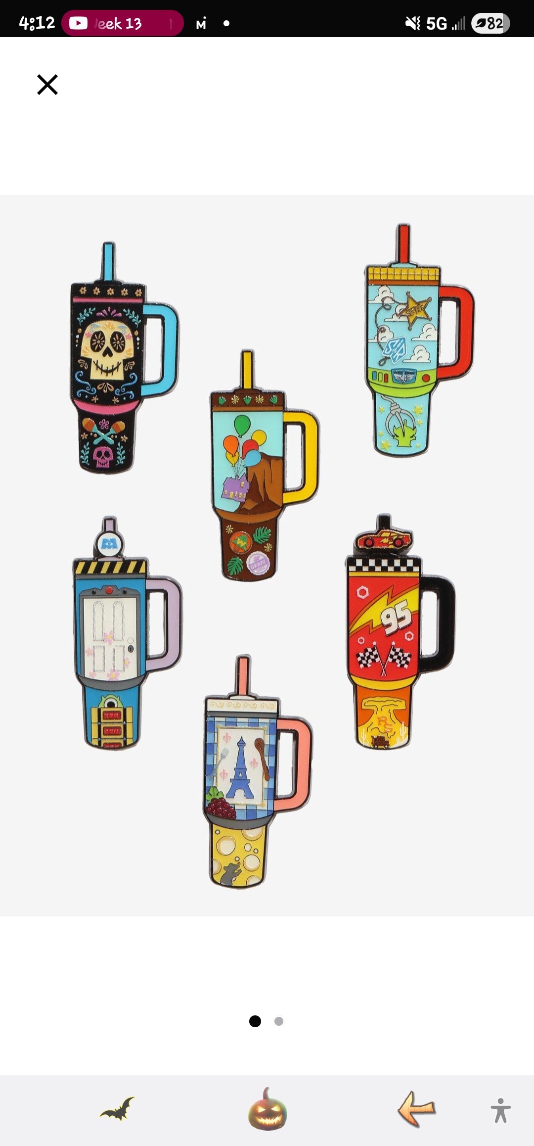 Loungefly Disney Pixar Movies Travel Cups Mystery Pins