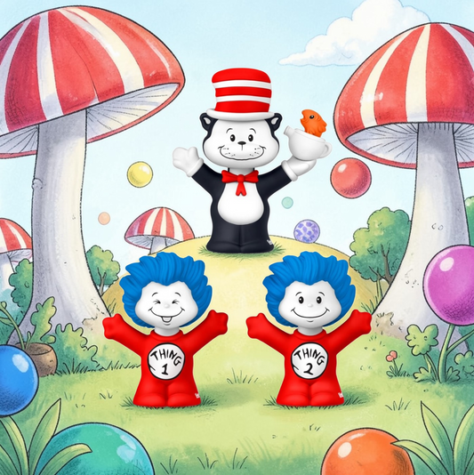 Fisher Price Little People Dr Seuss's The Cat in the Hat Collector Figure Set