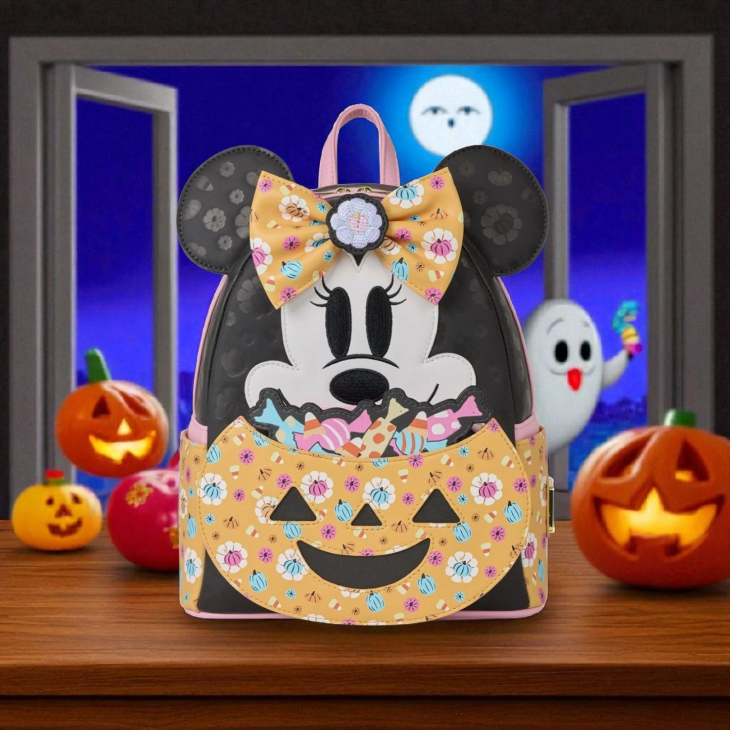 Loungefly Disney Minnie Mouse Pumpkin Halloween Backpack