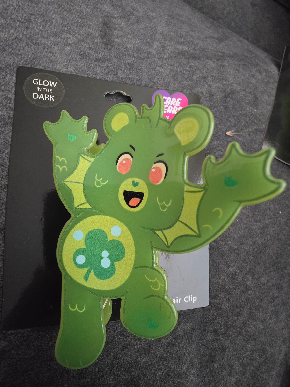 Care Bears Green Clover Swamp Thing Glow in the Dark Hair Clip