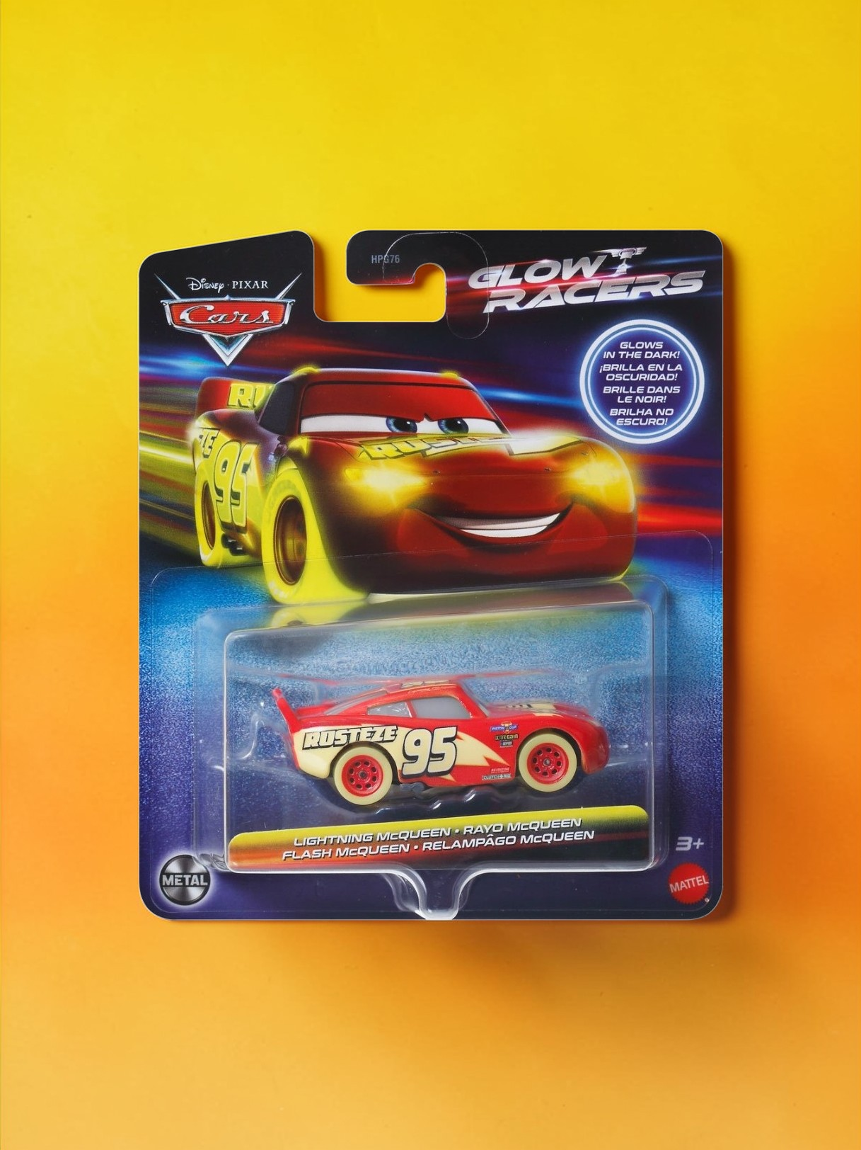 Disney Pixar Cars Glow Racers Die-Cast Lightning McQueen Car