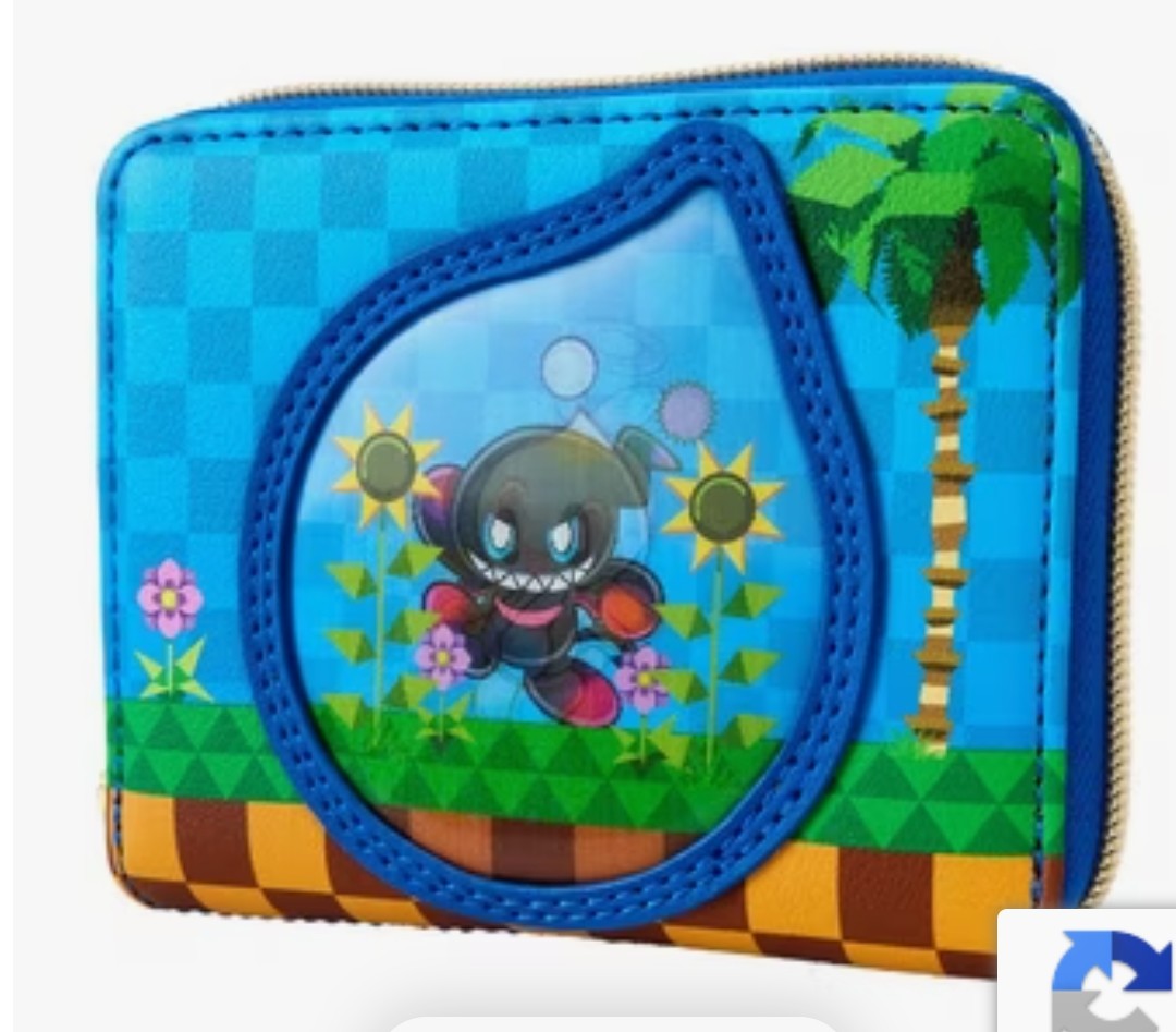 Loungefly Sonic the Hedgehog Chaos Garden Lenticular Exclusive Wallet