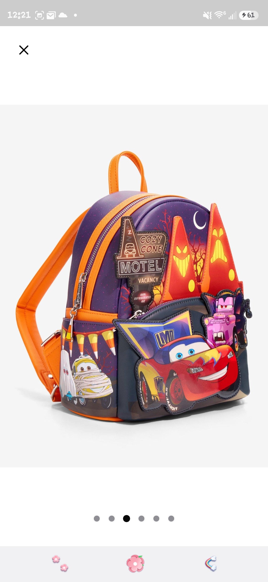 Loungefly Disney Mater and Lightning McQueen Halloween Costumes Backpack