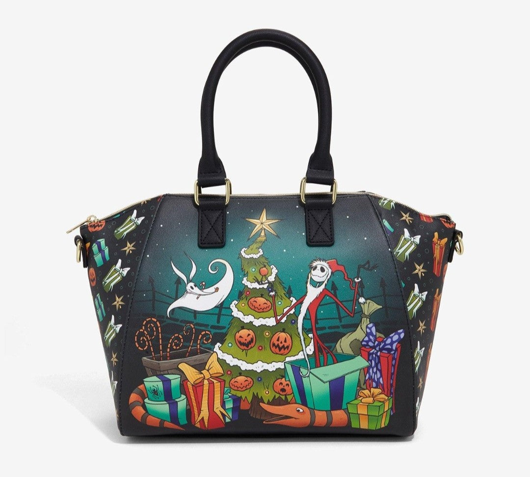 Loungefly Disney Nightmare Before Christmas Sandy Claus & Zero Holiday Handbag