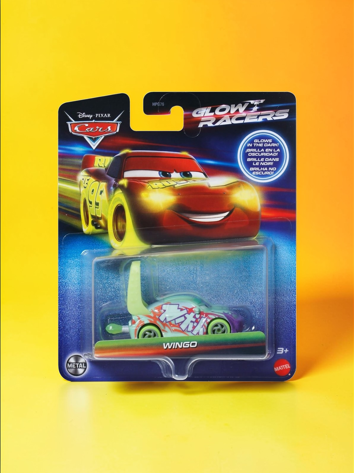Disney Pixar Cars Glow Racers Die-Cast Lightning McQueen Car