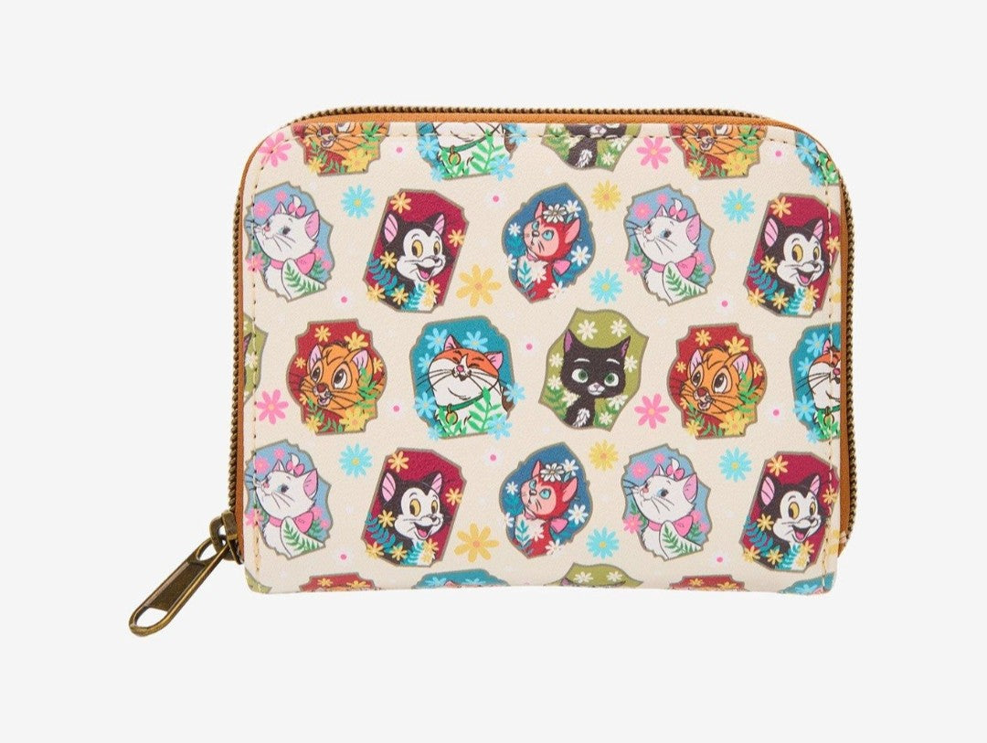 Loungefly Disney Movie Cats Floral Framed Wallet
