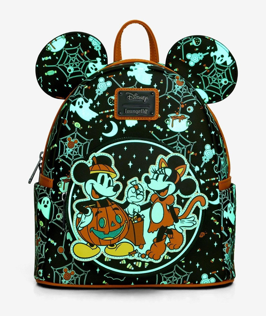 Loungefly Disney Mickey and Minnie Halloween Costumes Glow in the Dark Backpack